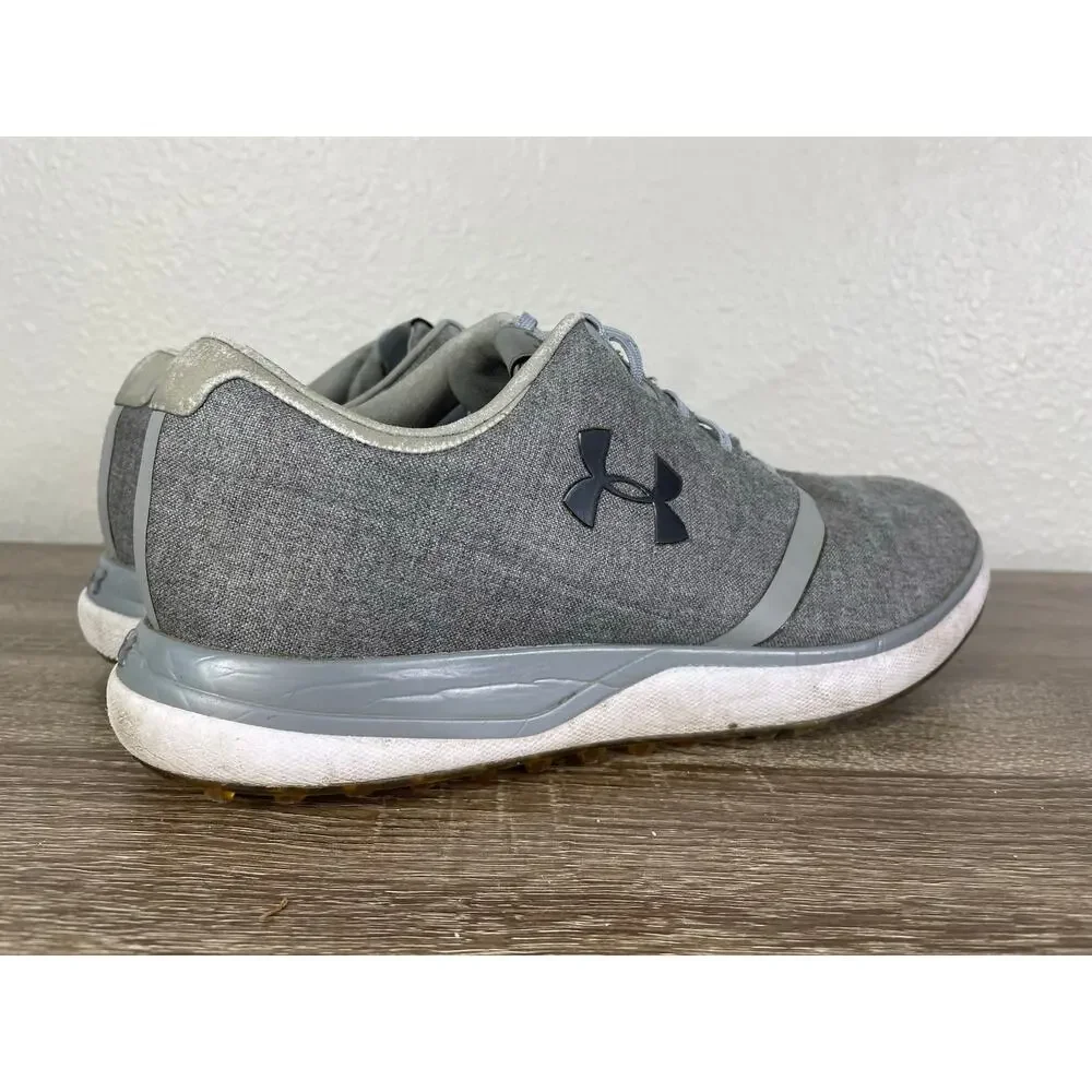 Under Armour Performance SL Sunbrella 9.5 Gray Waterproof Spikeless Golf Shoes